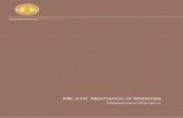 ME 210: Mechanics of Materials