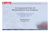 An Appraisal View of Measurement and Analysis