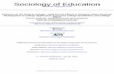 Sociology of Education - University of Chicago