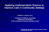 Applying Implementation Science to Improve Care in ...