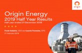 Origin Energy 2019 Half Year Results Half year ended 31 ...