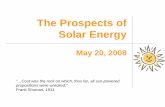 The Prospects of Solar Energy