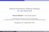 Definite Expression Aliasing Analysis for Java Bytecode