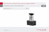 Pressure reducing valve type ADM