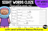 SIGHT WORDs cloze 101-200 Bundle set #2