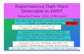 Supermassive Dark Stars: Detectable in JWST
