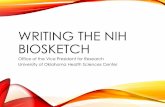 WRITING THE NIH BIOSKETCH
