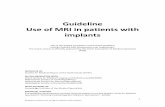 Guideline Use of MRI in patients with implants version 9 ...