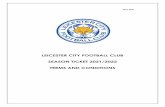 LEICESTER CITY FOOTBALL CLUB SEASON TICKET 2021/2022 …