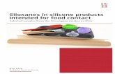 Siloxanes in silicone products intended for food contact