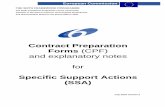 Contract Preparation Forms (CPF) and explanatory notes for