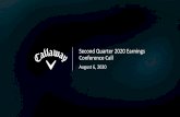Second Quarter 2020 Earnings Conference Call