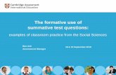 The formative use of summative test questions