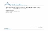 Animal and Plant Export Health Certificates in U.S ...