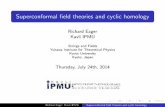 Superconformal field theories and cyclic homology