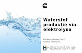 Waterstof productie via elektrolyse