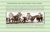 SOLDIERING-ON FOR THIRTY FIVE YEARS