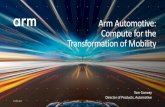Arm Automotive: Compute for the Transformation of Mobility