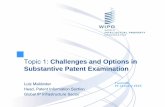 Topic 1: Challenges and Options in Substantive Patent ...
