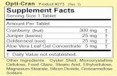 Opti-Cran #273 (Rev. 3) Supplement Facts Serving Size 1 ...