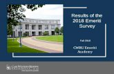 Results of the 2018 Emeriti Survey - case.edu