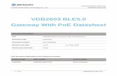 VDB2603 BLE5.0 Gateway With PoE Datasheet
