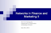 Networks in Finance and Marketing II - UZH