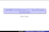 MTHSC 412 Section 1.1 The Division Algorithm