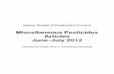 Miscellaneous Pesticides Articles June–July 2012