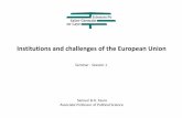 Institutions and challenges of the EuropeanUnion
