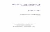 FINANCIAL STATEMENTS OF LIMITED COMPANIES STUDY TEXT