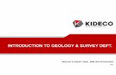 INTRODUCTION TO GEOLOGY & SURVEY DEPT.