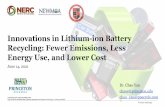 Innovations in Lithium-ion Battery Recycling: Fewer ...
