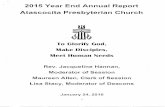 2015 Year End Annual Report Atascocita Presbyterian Church