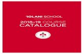 2018–19 COURSE CATALOGUE - Iolani