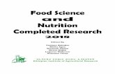 Food Science and Nutrition Completed Research