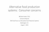 Alternative food production systems: Consumer concerns