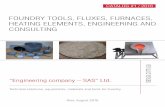 FOUNDRY TOOLS, FLUXES, FURNACES, HEATING ELEMENTS ...