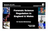 Forensic Science Regulation in England & Wales