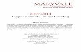 2017-2018 Upper School Course Catalog - Maryvale