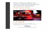 Fire Operational and Administrative Analysis Report