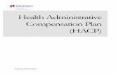 Health Adminis trative Compensation Plan (HACP)