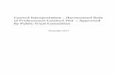 Council Interpretation – Harmonized Rule of Professional ...