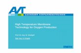 High Temperature Membrane Technology for Oxygen Production