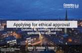 Guidance for submitting an ethics application for approval