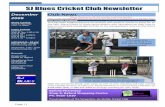 SJ Blues Cricket Club Newsletter
