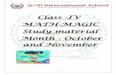 Class -IV MATH-MAGIC Study material Month - October and ...