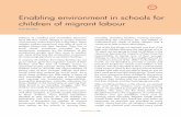 Enabling environment in schools for children of migrant labour