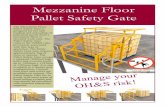 Mezzanine Floor Pallet Safety Gate - raised storage area