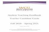 Student Teaching Handbook Teacher Candidate Guide Fall 2020